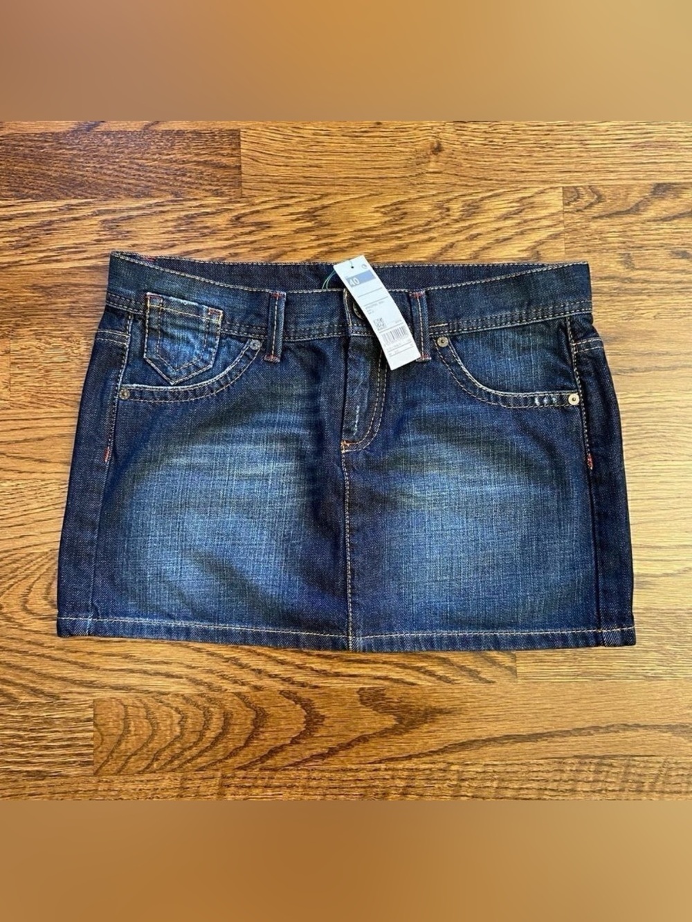 United Colors Of Benetton Vintage Denim Mini Skirt, Italian Size 40, 90’s, Y2K